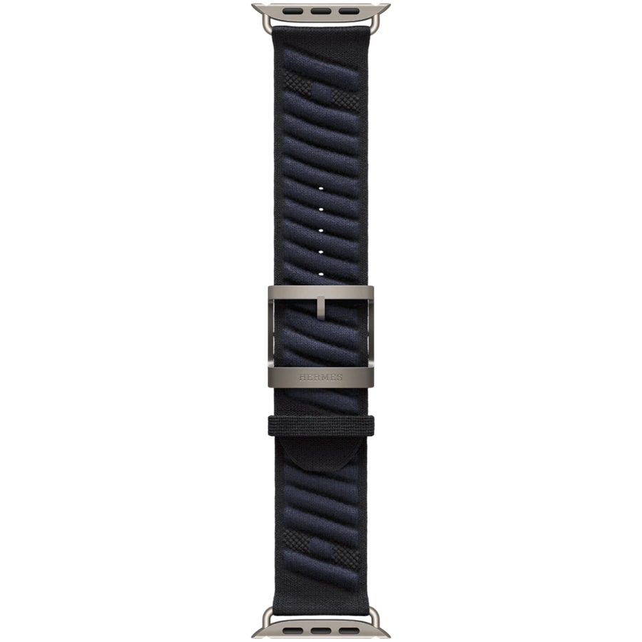 Apple Watch Hermès Ultra 3 GPS + Cellular 49mm Natural Titanium Case with Noir/Bleu Nuit En Mer (MF2A4+MHXT4)
