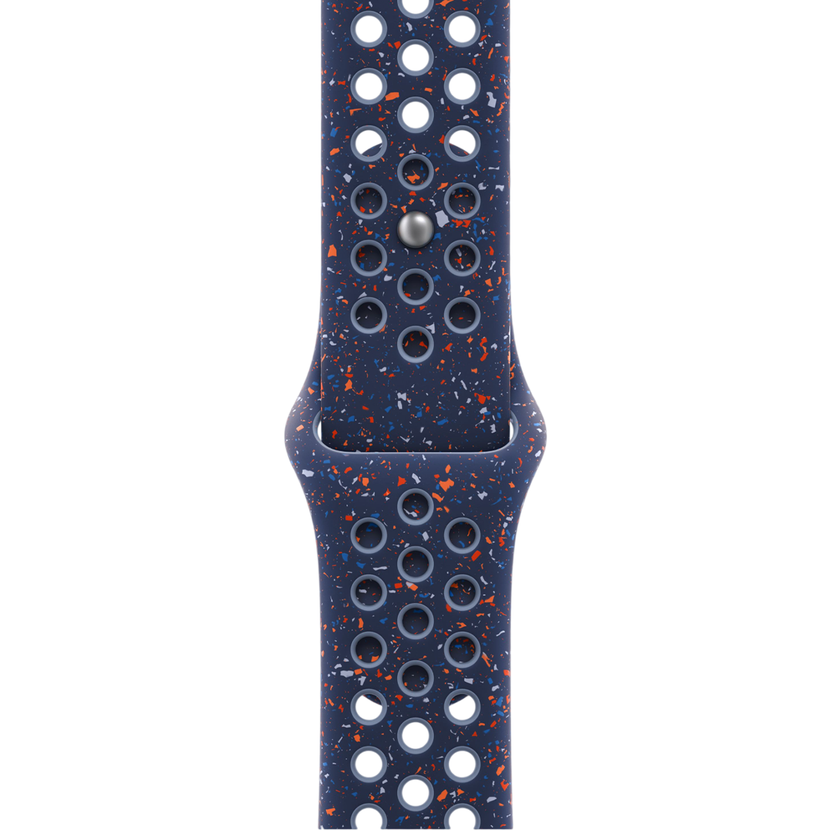 Apple Watch Series 11 GPS 42mm Space Gray Aluminium Case with Blue Ribbon Nike Sport Band - M/L (MEW14+MGAX4)