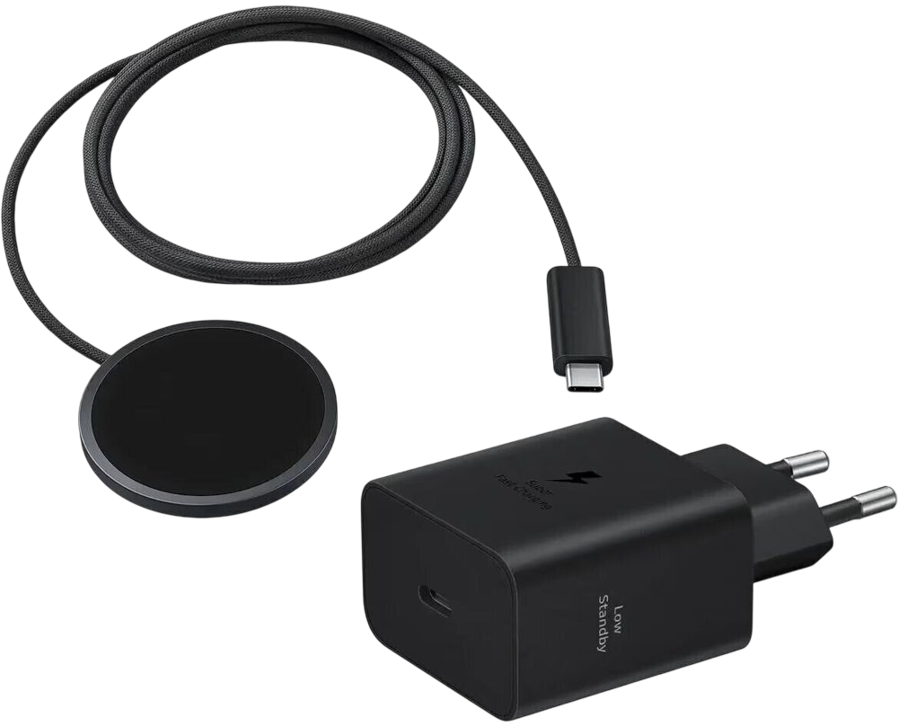 Бездротовий зарядний пристрій Samsung Magnet Wireless Charger 25W with 45W USB-C Power Adapter - Dark Gray (EP-P2900TBEGWW)