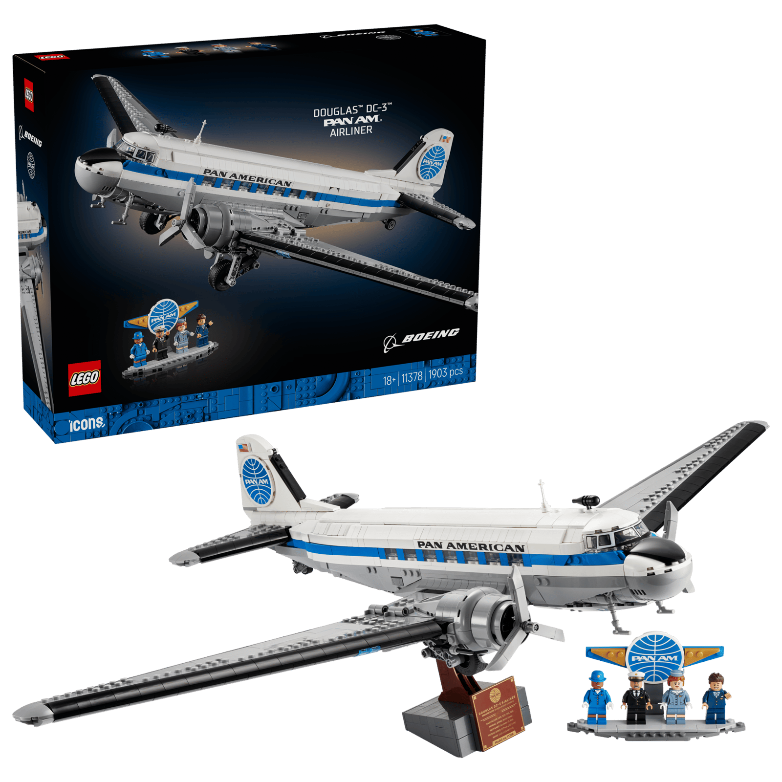 Блоковий конструктор LEGO Icons Авіалайнер Douglas DC-3 PAN AM (11378)