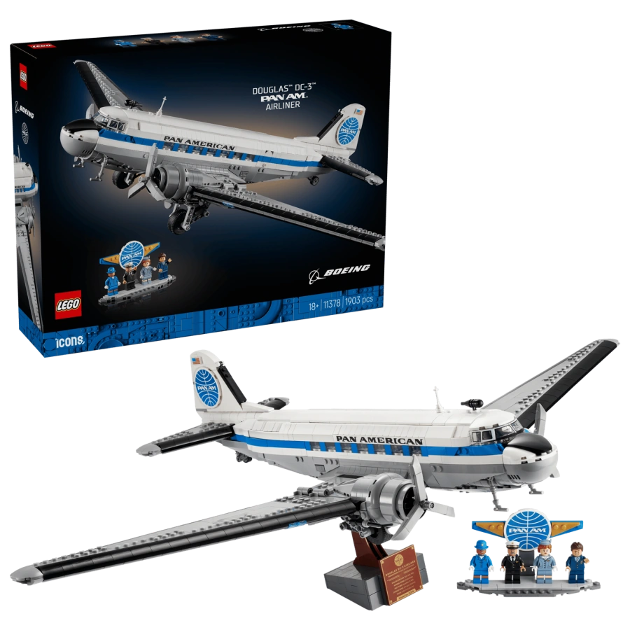 Блоковий конструктор LEGO Icons Авіалайнер Douglas DC-3 PAN AM (11378)
