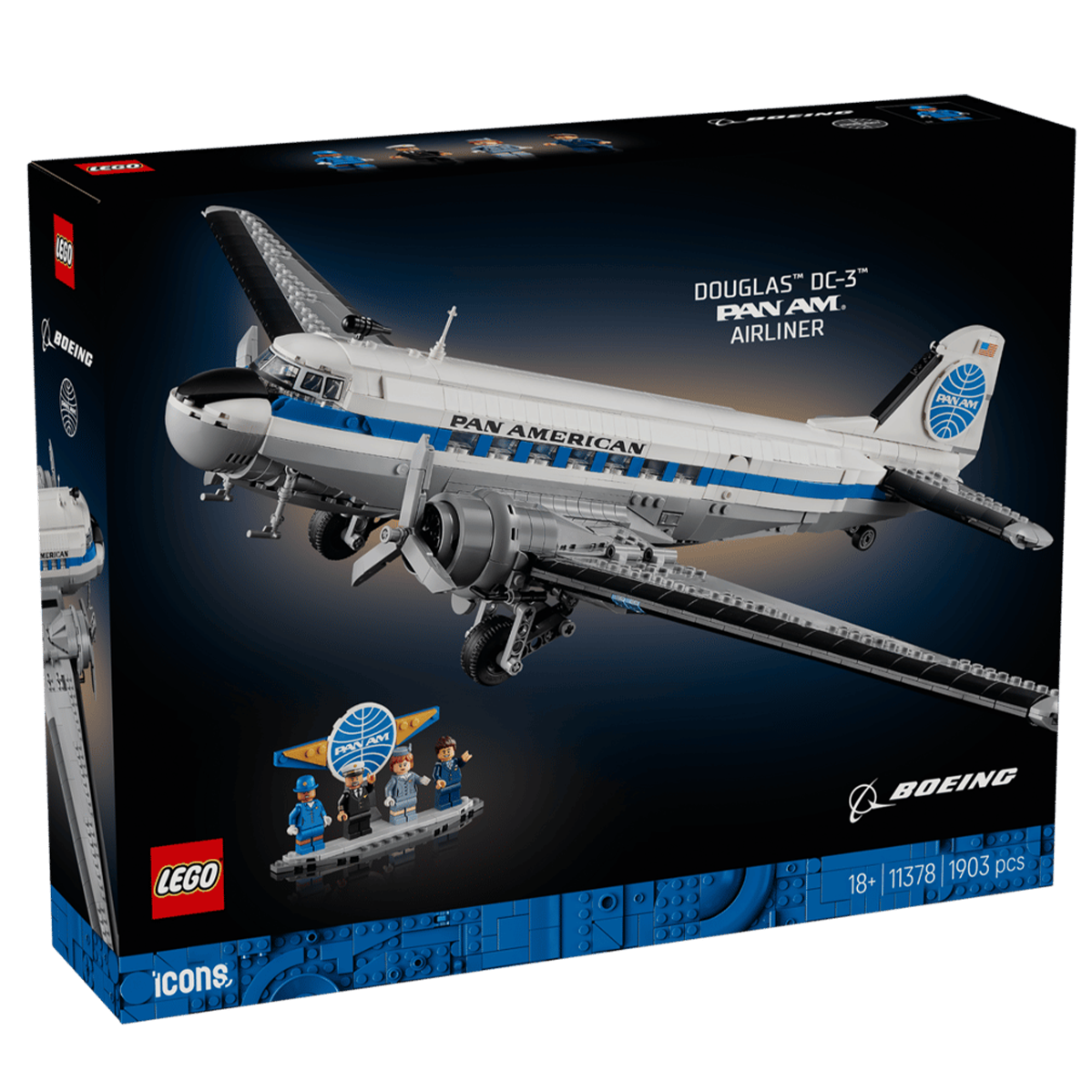 Блоковий конструктор LEGO Icons Авіалайнер Douglas DC-3 PAN AM (11378)