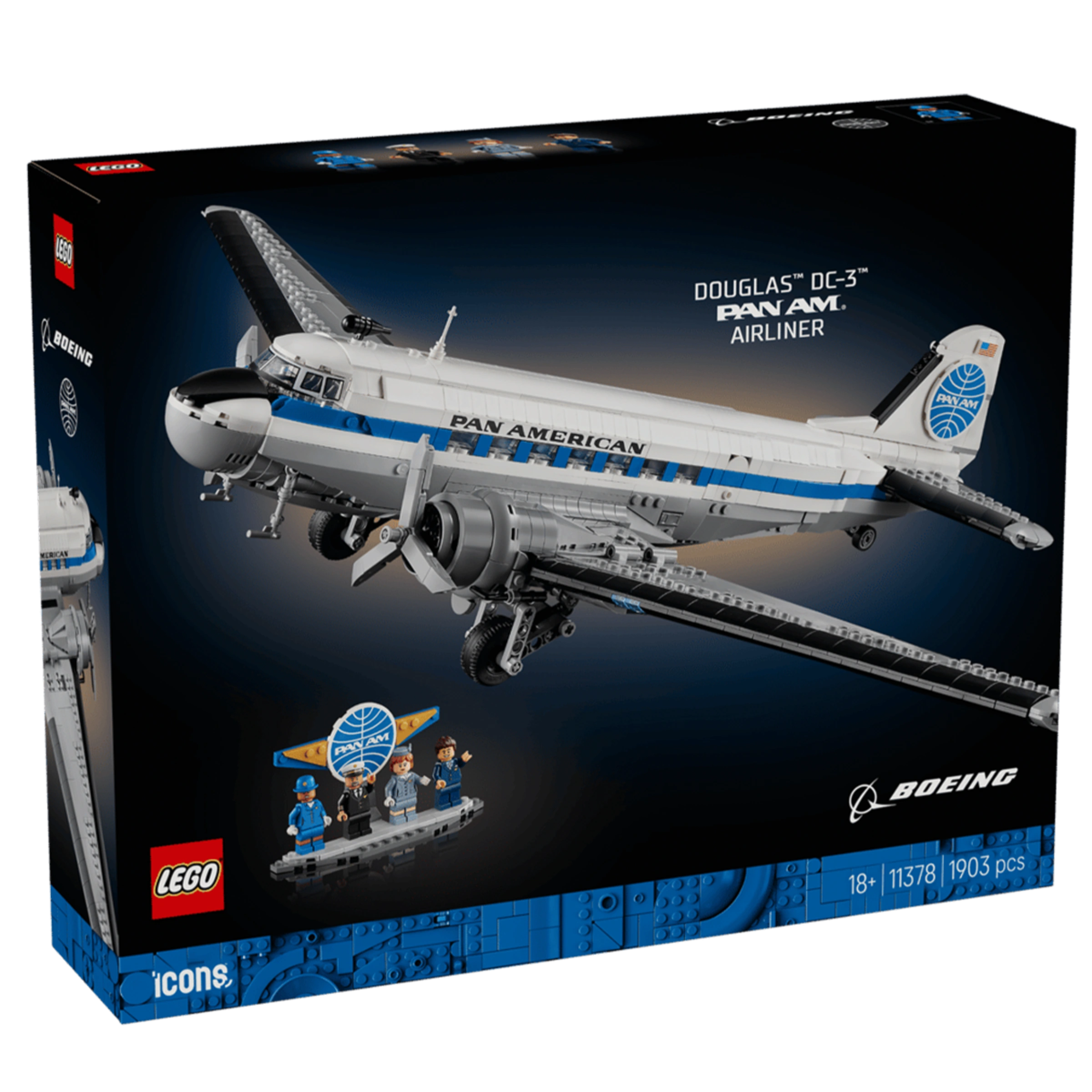 Блоковий конструктор LEGO Icons Авіалайнер Douglas DC-3 PAN AM (11378)