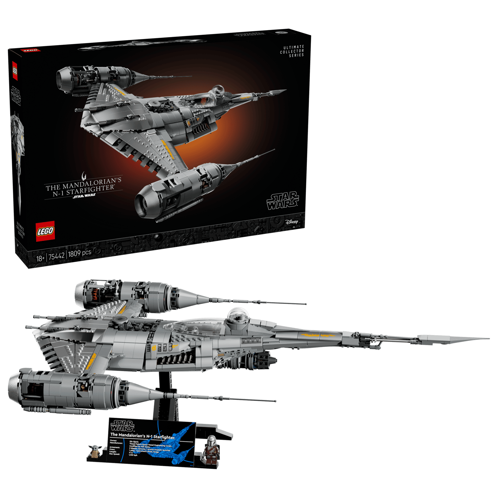 Блоковый конструктор LEGO Star Wars Мандалорский звездный истребитель N-1 (75442)