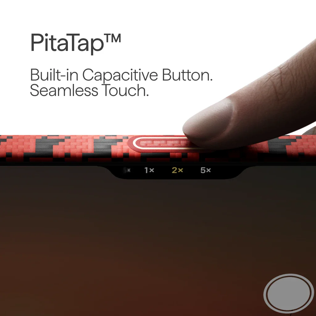 Чохол Pitaka Edge Ultra-Slim Case with PitaTap for iPhone 17 Pro - Maroon (HR1708P)