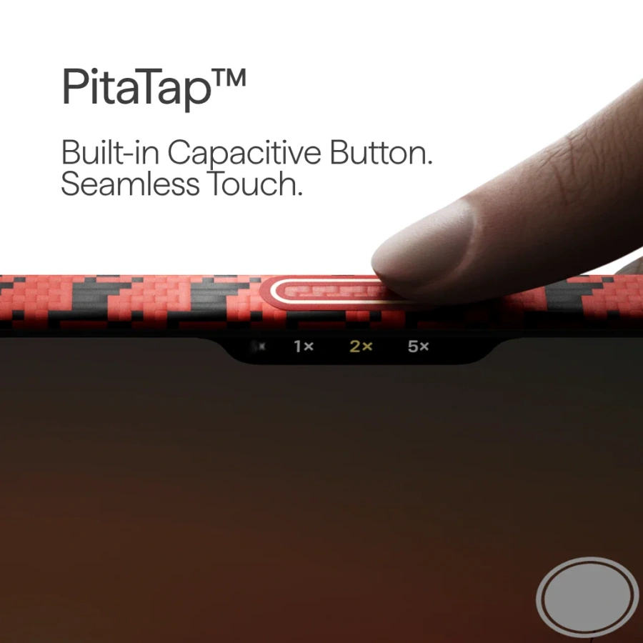 Чохол Pitaka Edge Ultra-Slim Case with PitaTap for iPhone 17 Pro - Maroon (HR1708P)