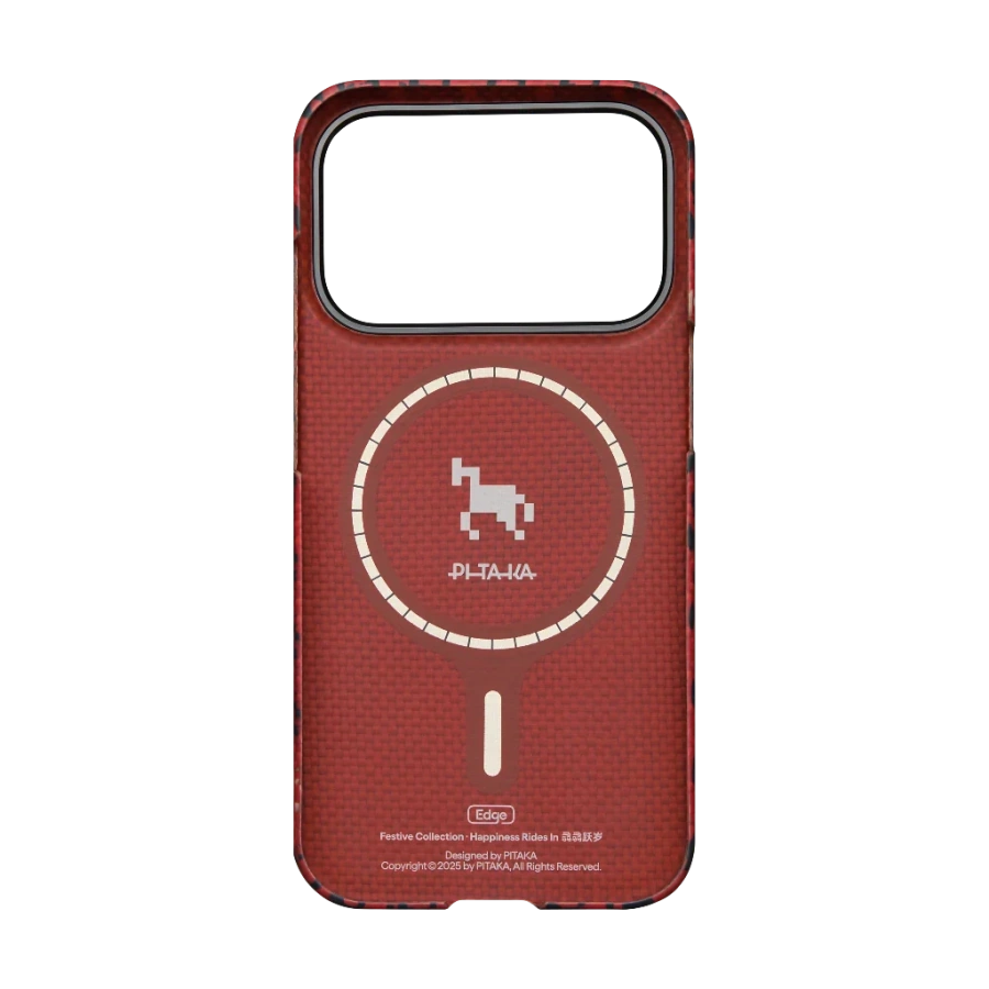 Чохол Pitaka Edge Ultra-Slim Case with PitaTap for iPhone 17 Pro - Maroon (HR1708P)