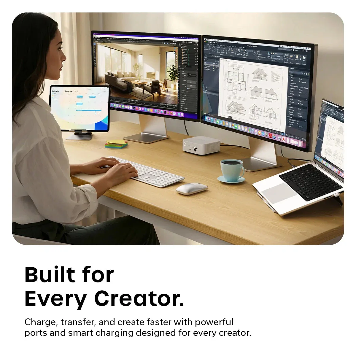 Док-станція Satechi Thunderbolt 5 CubeDock with SSD Enclosure - Silver (ST-DT5CES-EU)