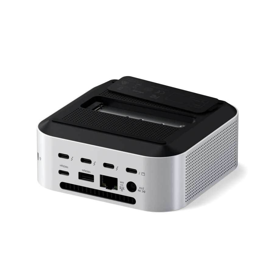 Док-станція Satechi Thunderbolt 5 CubeDock with SSD Enclosure - Silver (ST-DT5CES-EU)