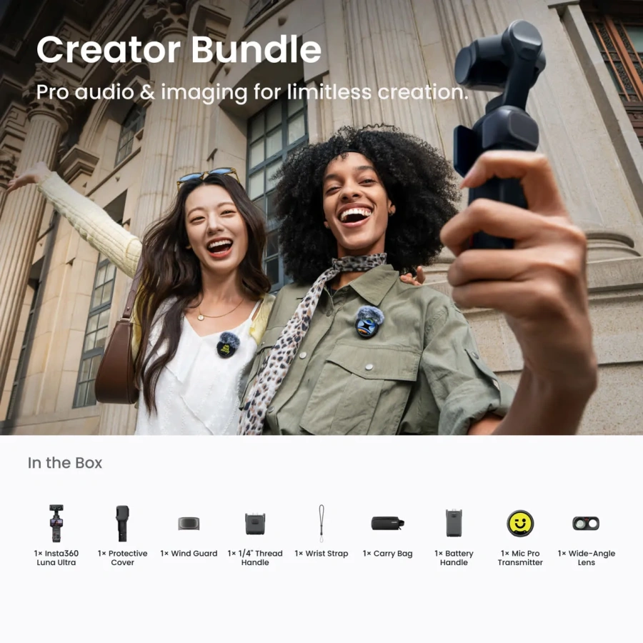 Екшн-камера Insta360 Luna Ultra [Creator Bundle] - Cosmic Black (CINSABTA-LUNA3)