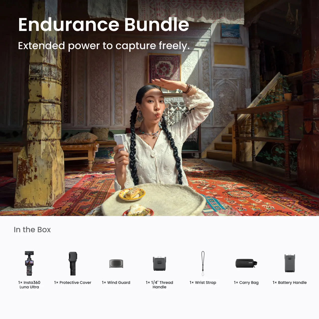 Екшн-камера Insta360 Luna Ultra [Endurance Bundle] - Cosmic Black