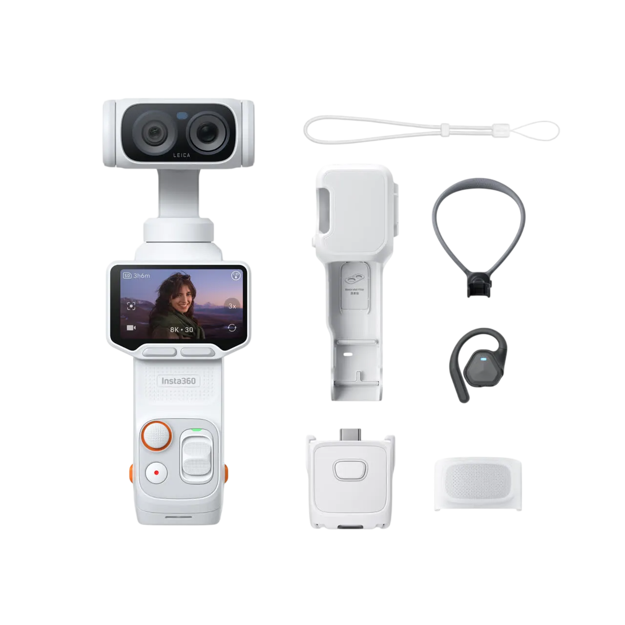 Екшн-камера Insta360 Luna Ultra [POV Bundle] - Stellar White