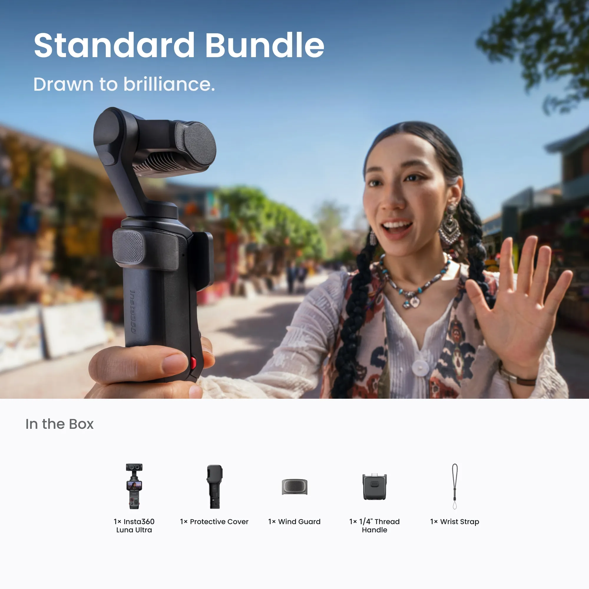 Екшн-камера Insta360 Luna Ultra [Standard Bundle] - Cosmic Black (CINSABTA-LUNA01)