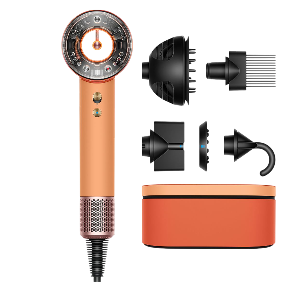 Фен для волос Dyson Supersonic HD16 Nural Hair Dryer Curly+Coily - Ceramic Apricot/Topaz EU (245674-01)