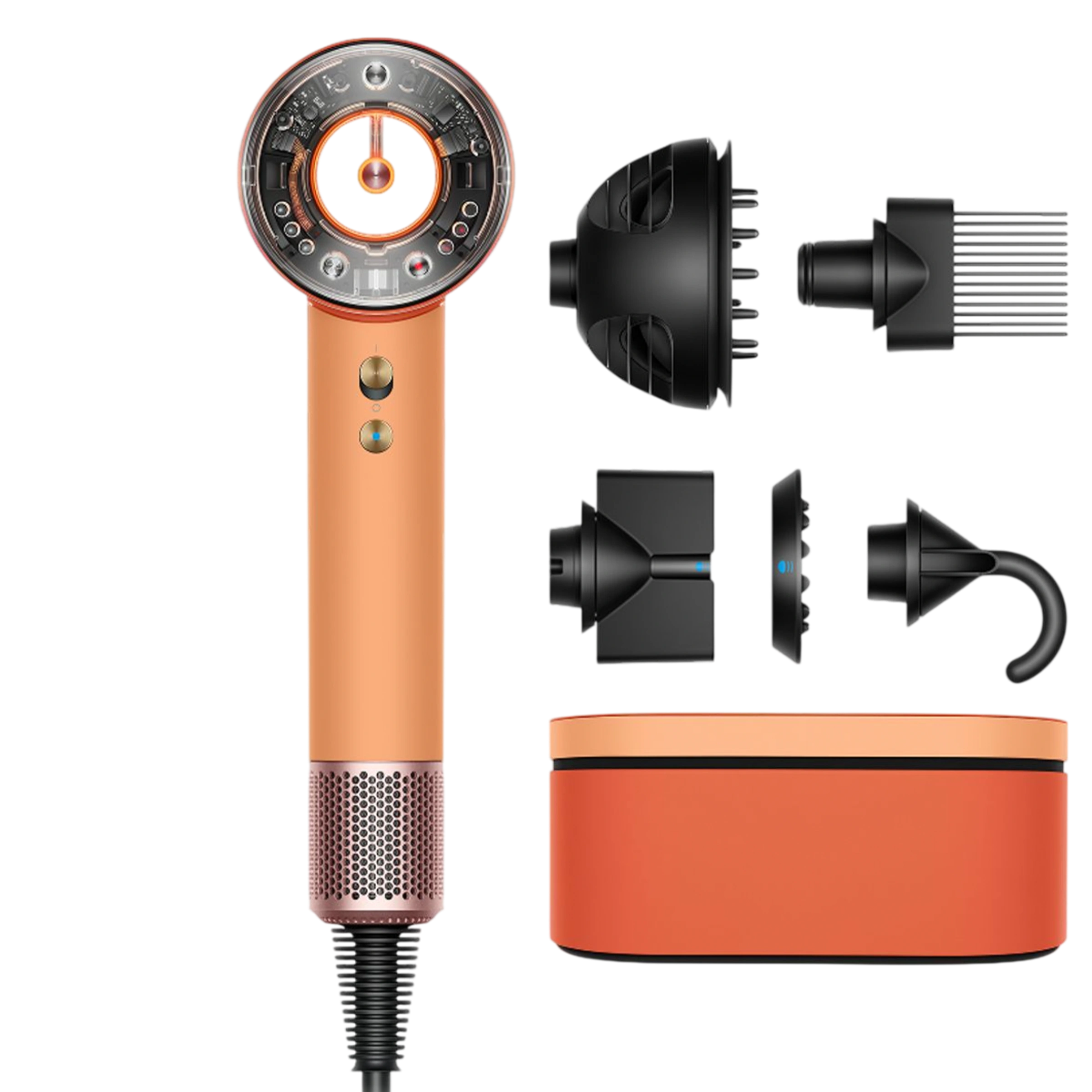 Фен для волос Dyson Supersonic HD16 Nural Hair Dryer Curly+Coily - Ceramic Apricot/Topaz EU (245674-01)