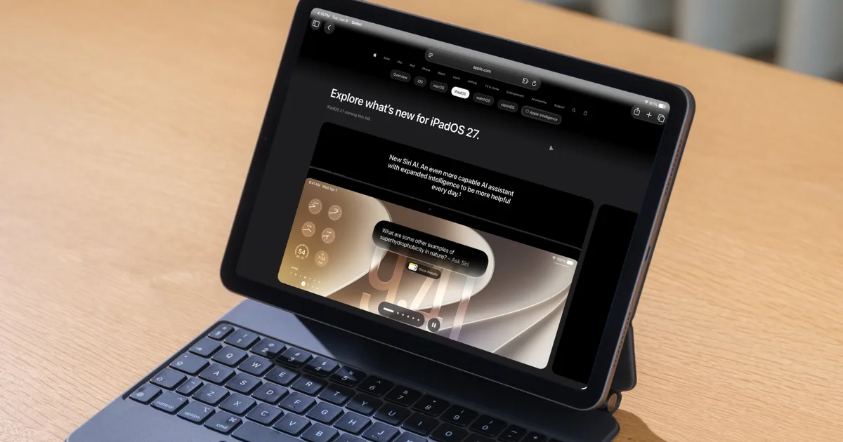 iPadOS 27: оновлення пропонує нову Siri AI, неймовірну швидкість та гнучкий інтерфейс