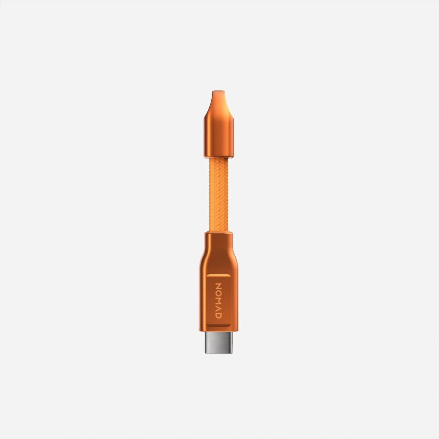 Кабель-брелок Nomad USB-C ChargeKey Cable 0,12m 240W - Stellar Orange (NM014643858)