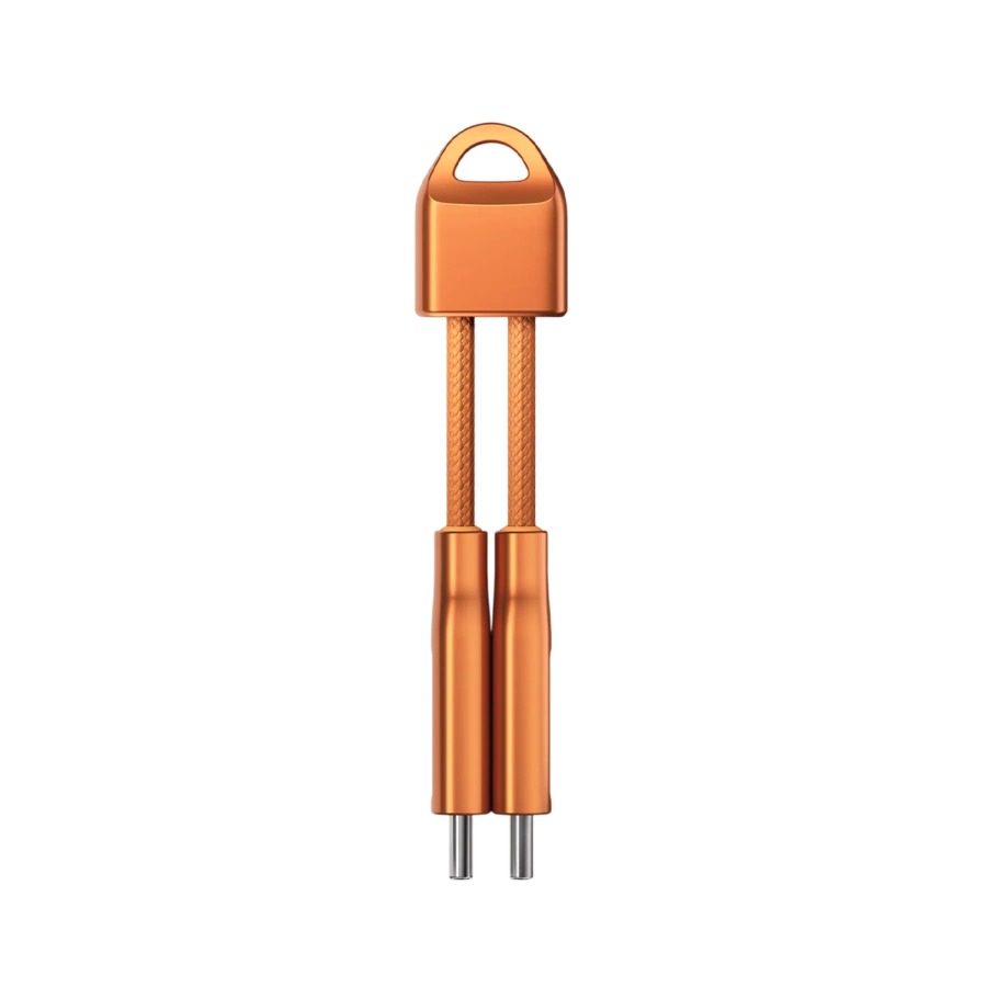 Кабель-брелок Nomad USB-C ChargeKey Cable 0,12m 240W - Stellar Orange (NM014643858)