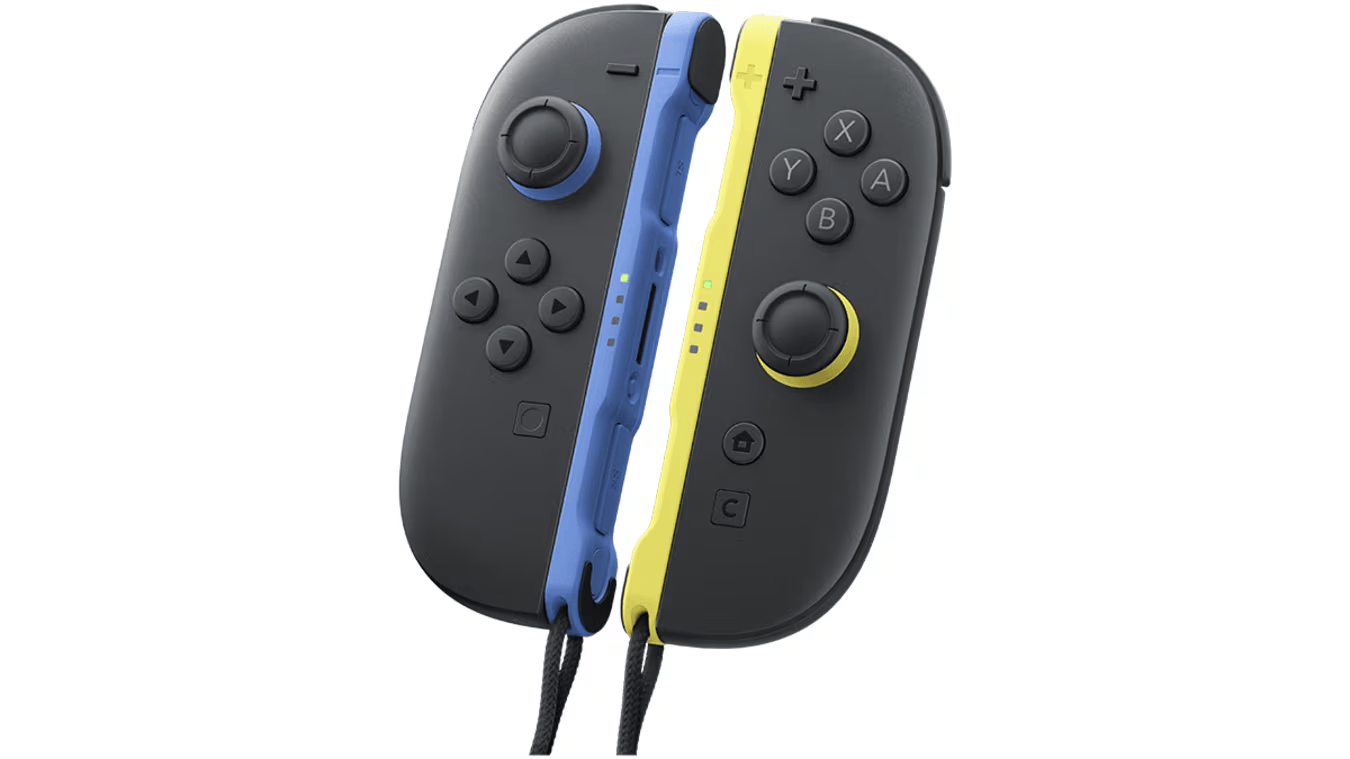 Контроллеры с магнитным креплением и функцией мыши Nintendo Joy-Con 2 Controllers [Left and Right] - Blue / Light Yellow (00045496886295)