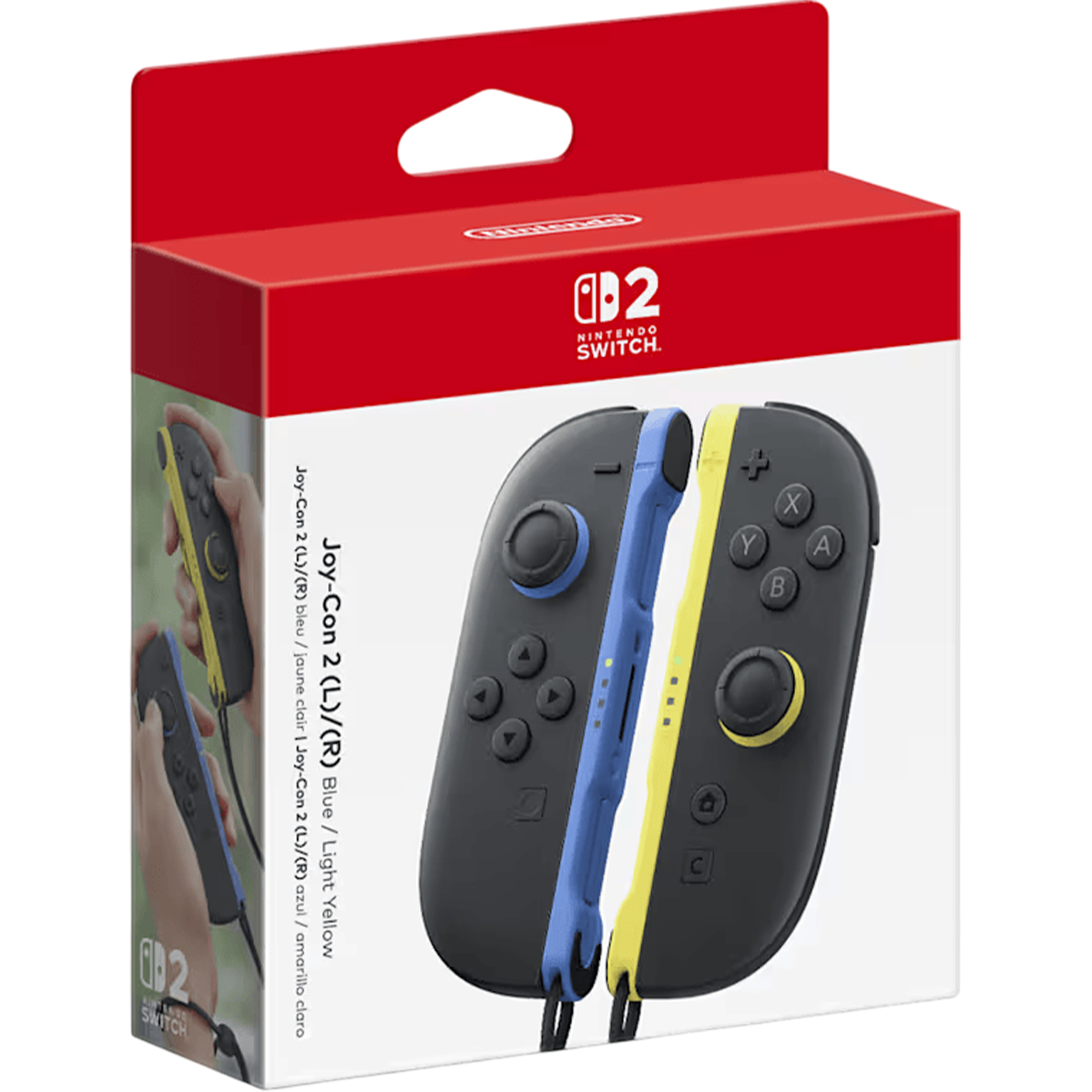 Контроллеры с магнитным креплением и функцией мыши Nintendo Joy-Con 2 Controllers [Left and Right] - Blue / Light Yellow (00045496886295)