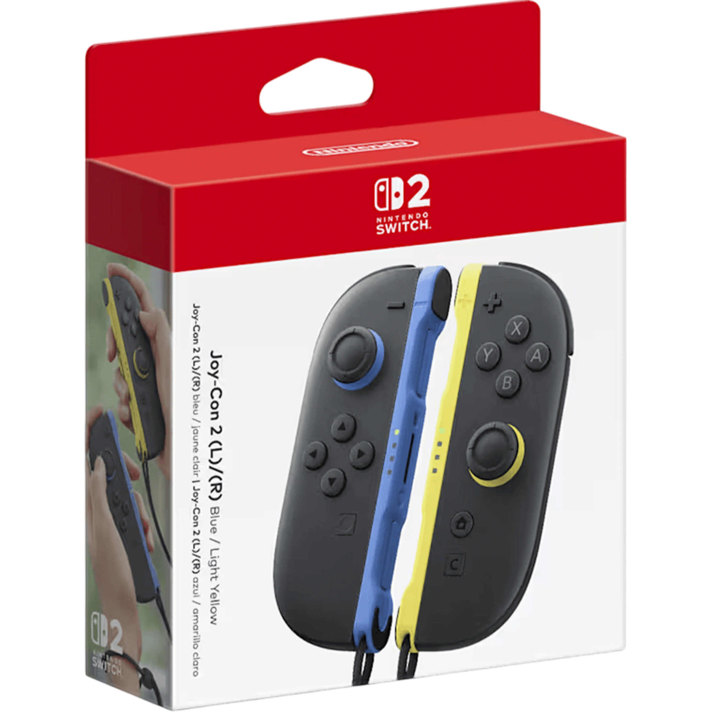 Контроллеры с магнитным креплением и функцией мыши Nintendo Joy-Con 2 Controllers [Left and Right] - Blue / Light Yellow (00045496886295)