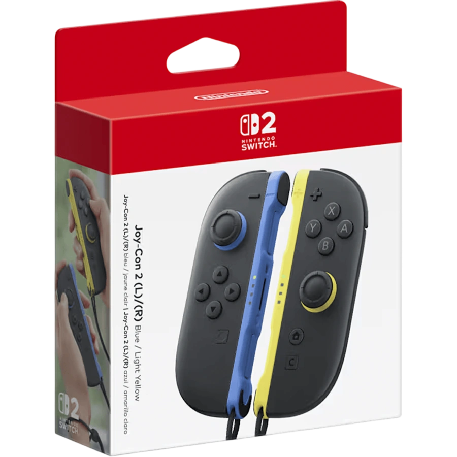 Контроллеры с магнитным креплением и функцией мыши Nintendo Joy-Con 2 Controllers [Left and Right] - Blue / Light Yellow (00045496886295)