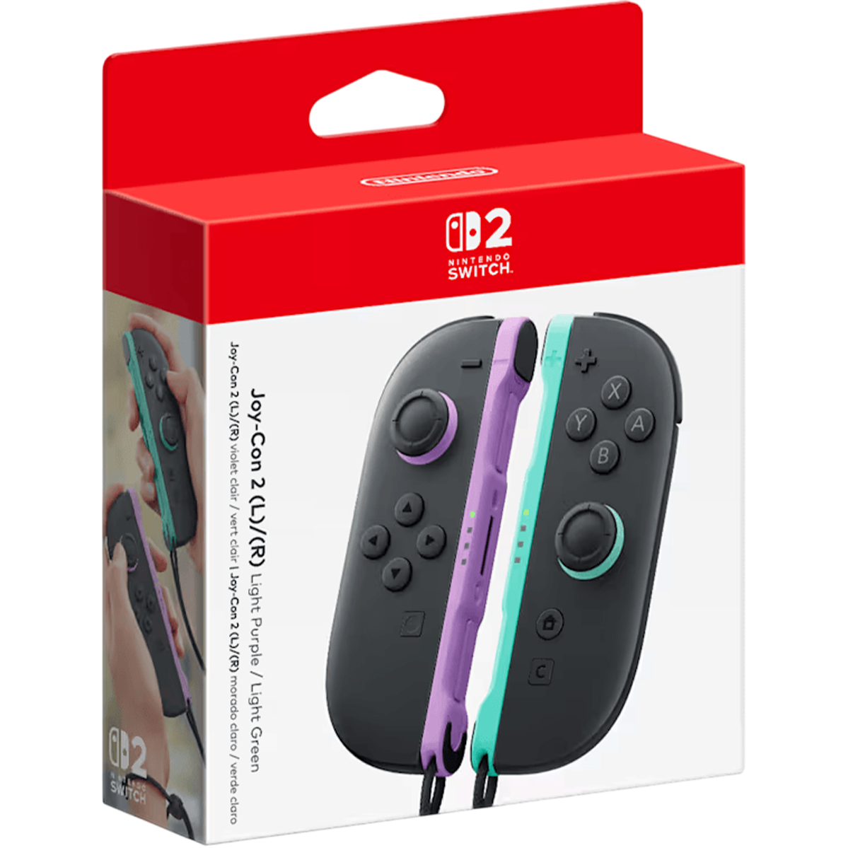 Контроллеры с магнитным креплением и функцией мыши Nintendo Joy-Con 2 Controllers [Left and Right] - Light Purple / Light Green (00045496886509)