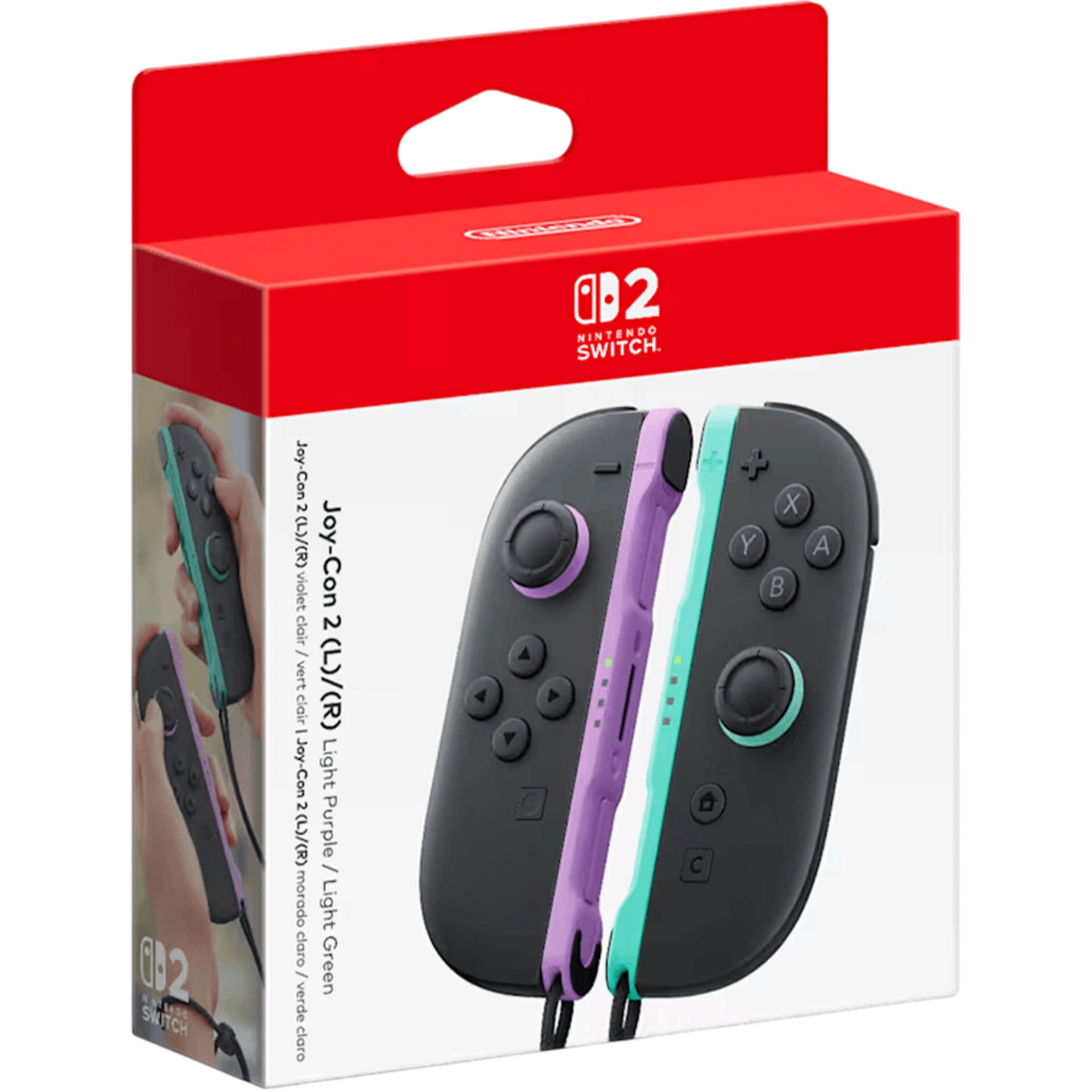 Контроллеры с магнитным креплением и функцией мыши Nintendo Joy-Con 2 Controllers [Left and Right] - Light Purple / Light Green (00045496886509)