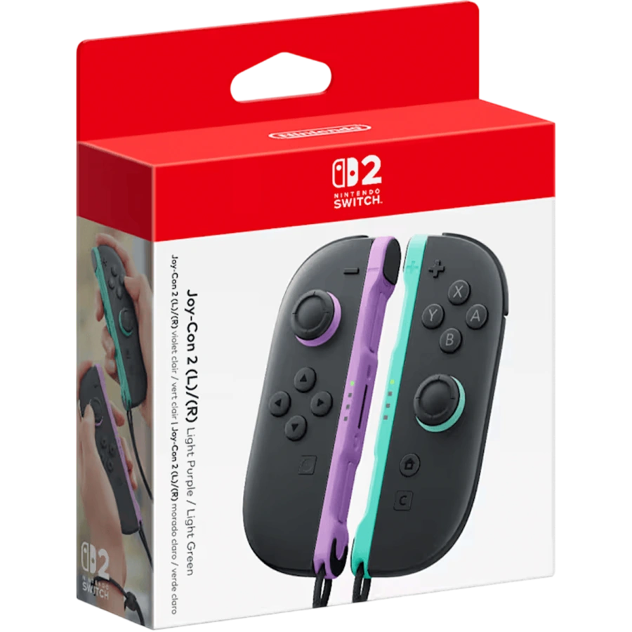 Контроллеры с магнитным креплением и функцией мыши Nintendo Joy-Con 2 Controllers [Left and Right] - Light Purple / Light Green (00045496886509)