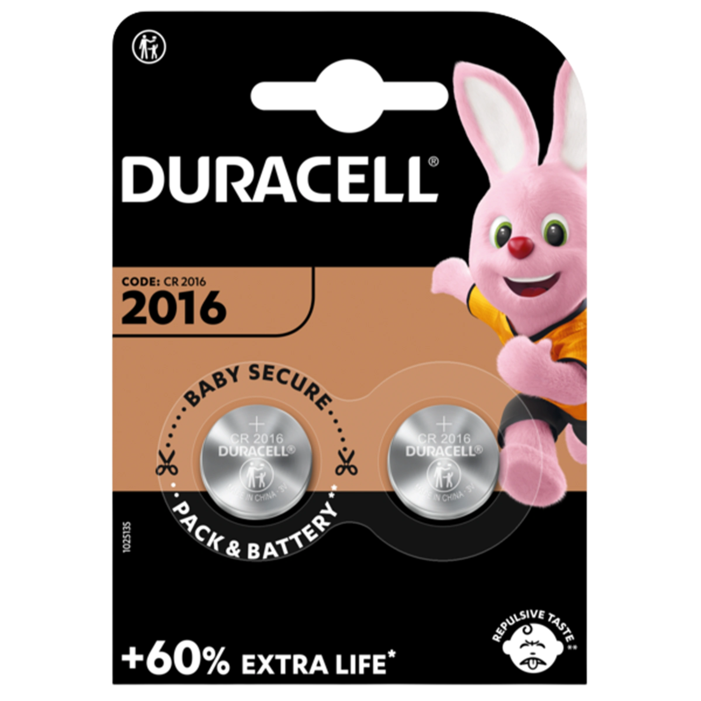 Літієві батарейки Duracell DL2016 DSN 3V 2 шт (5018078, 5007667, 5010969, 5014810)