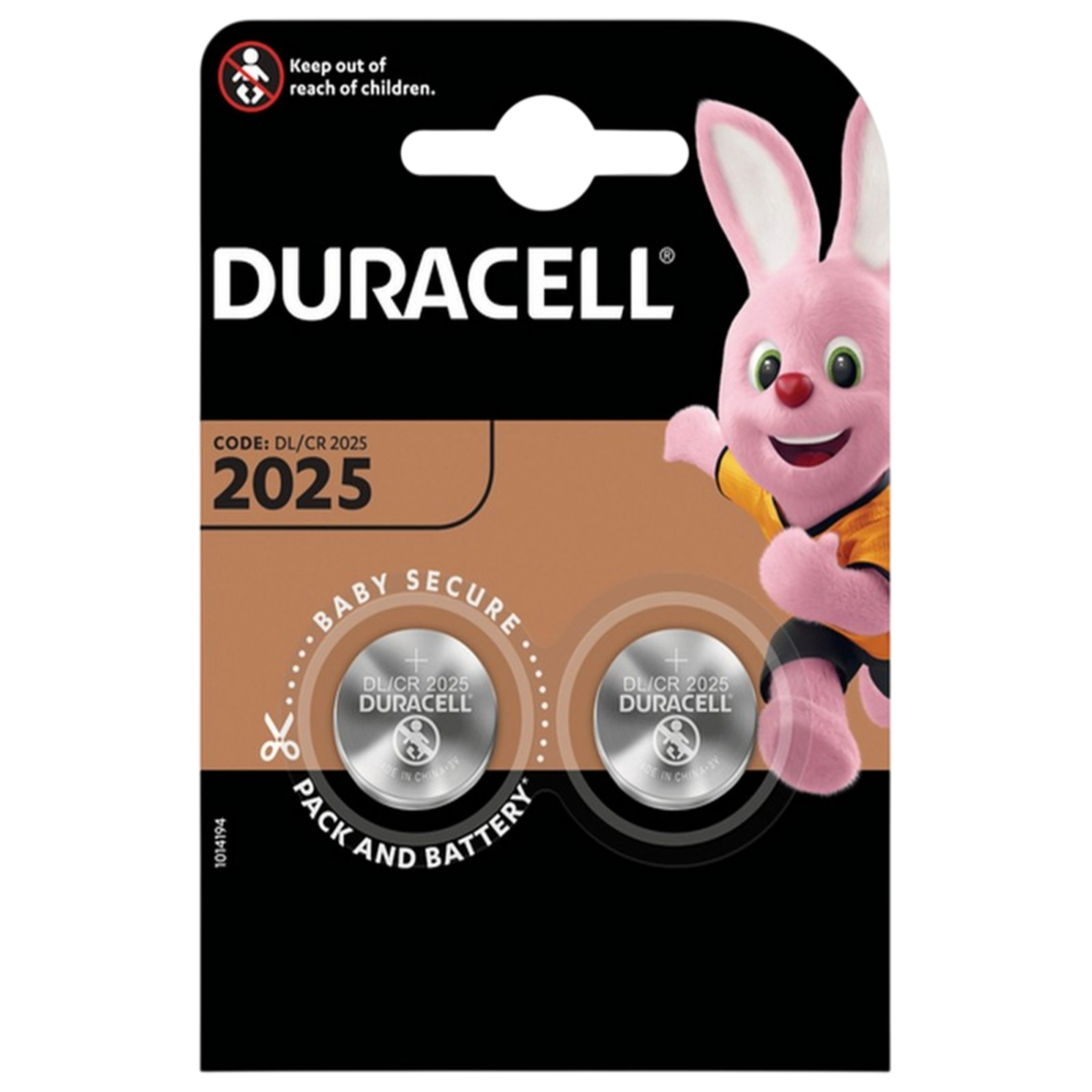 Літієві батарейки Duracell DL2025 DSN 3V 2 шт (5020404, 5019686, 5018073, 5017621)