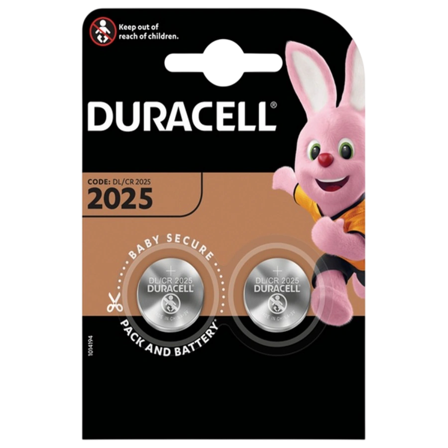 Літієві батарейки Duracell DL2025 DSN 3V 2 шт (5020404, 5019686, 5018073, 5017621)