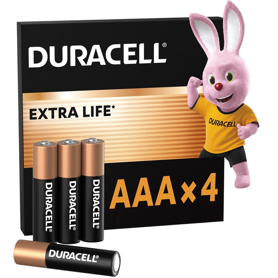 Лужні батарейки Duracell AAA LR03 MN2400 4 шт (5020543, 5020632, 5014461, 5005967)
