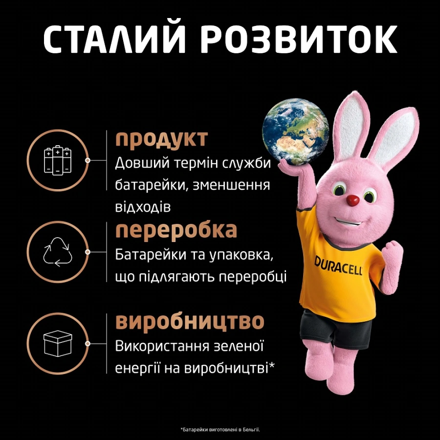 Лужні батарейки Duracell AAA Optimum LR03 4 шт (5020302, 5019299, 5015596)