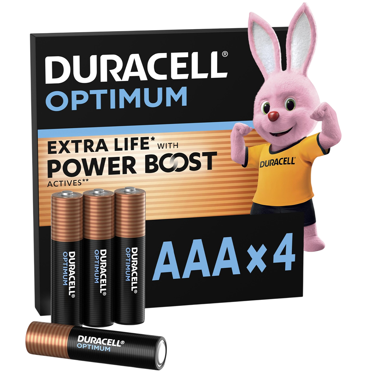 Лужні батарейки Duracell AAA Optimum LR03 4 шт (5020302, 5019299, 5015596)