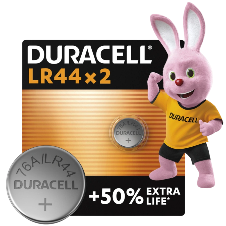 Лужні батарейки Duracell LR44 / A76 1.5V 2 шт (5007795)