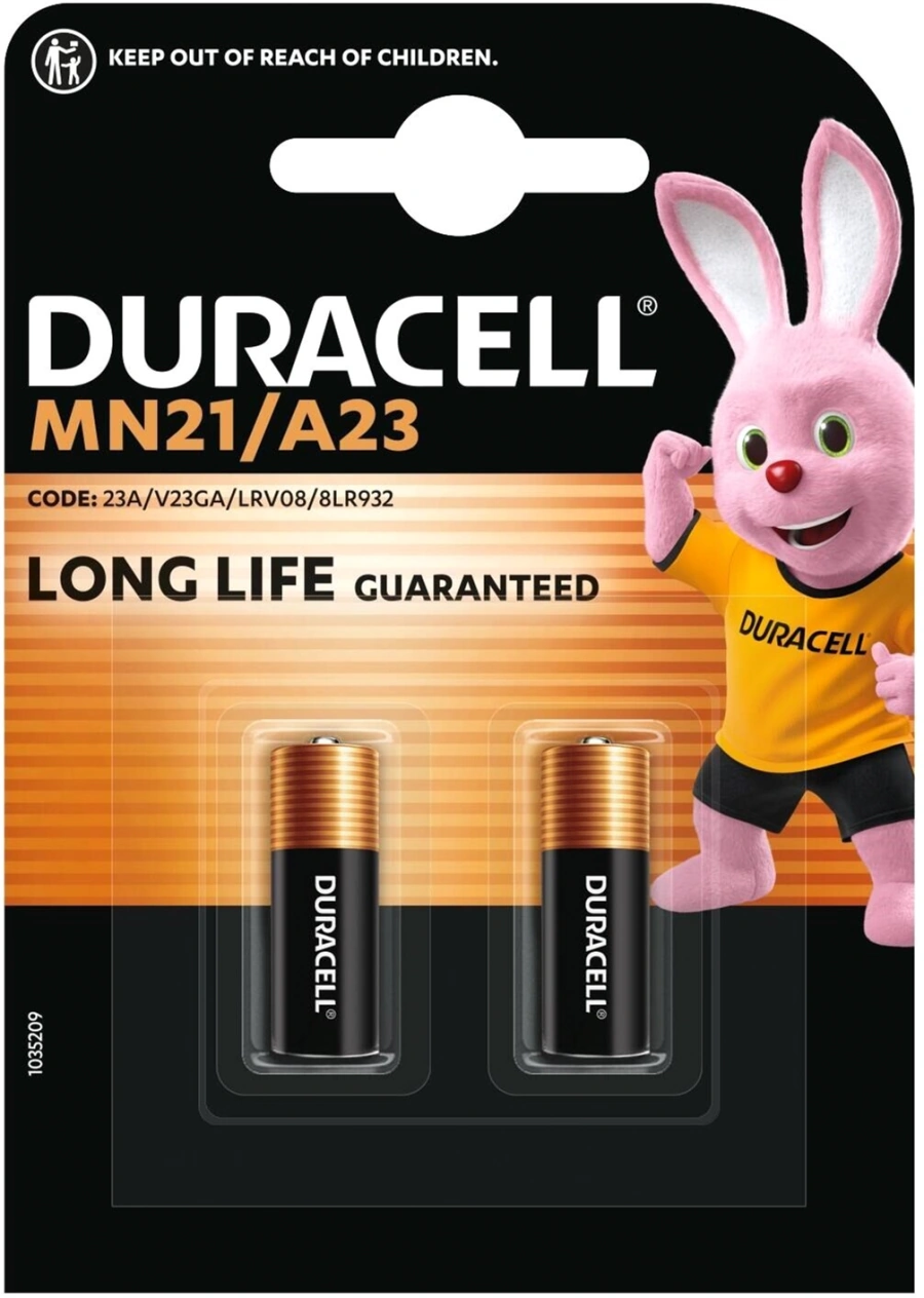 Лужні батарейки Duracell MN21 23A 12V [A23/23A/V23GA/LRV08/8LR932] 2 шт. (5007812)