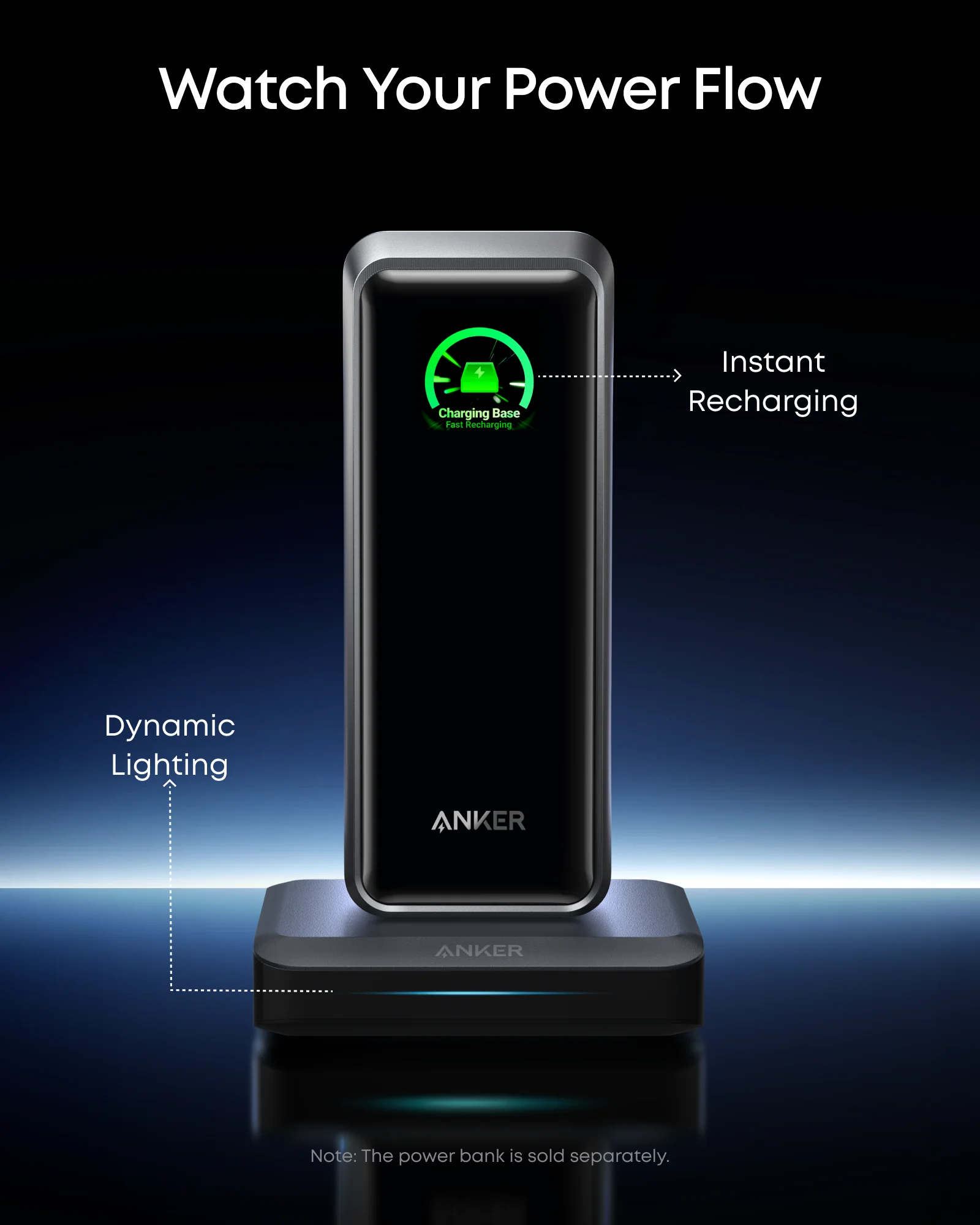 Мережевий зарядний пристрій Anker Prime Charging Base for Anker Prime with Pogo Pin [150W, 3 Ports] - Black (A1903G11)