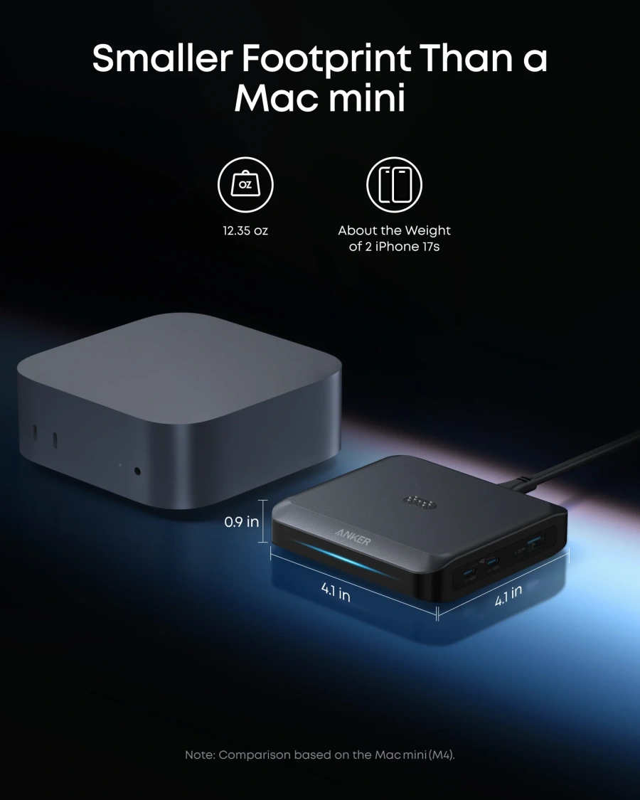 Мережевий зарядний пристрій Anker Prime Charging Base for Anker Prime with Pogo Pin [150W, 3 Ports] - Black (A1903G11)