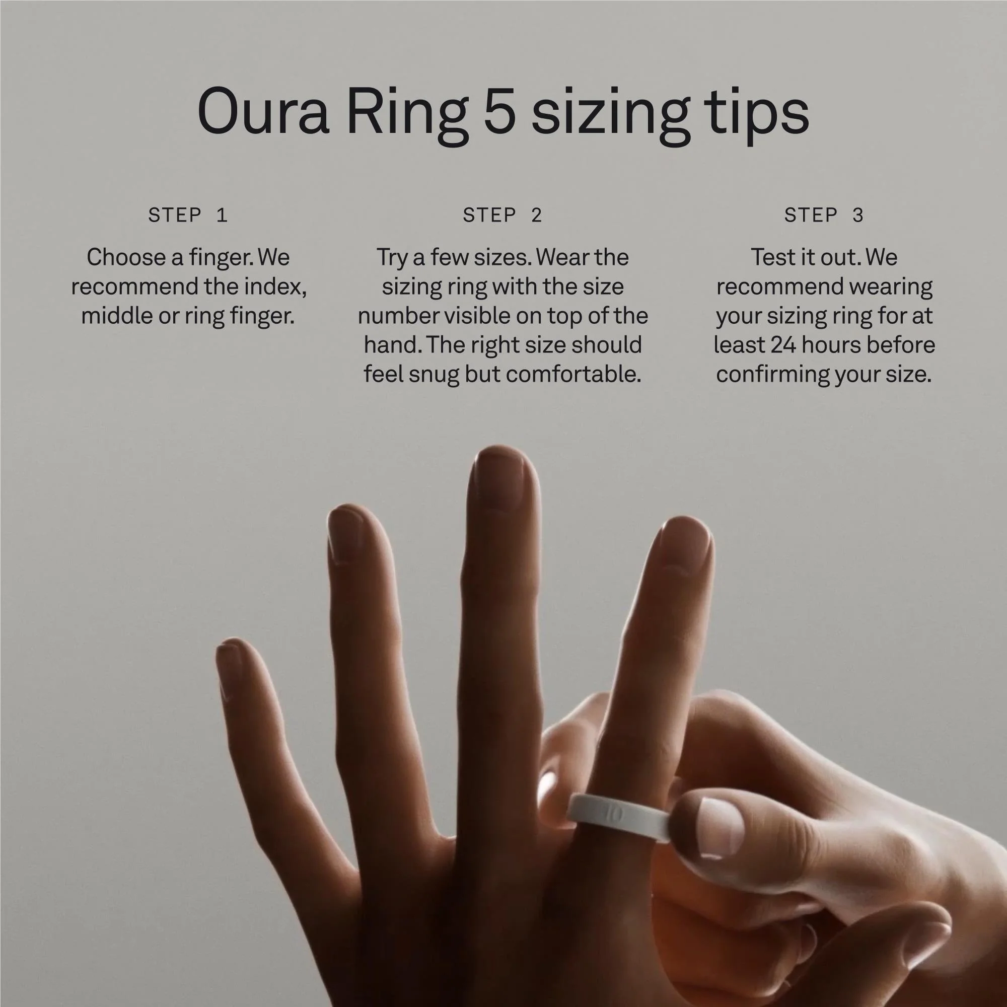 Набір для визначення розміру кільця Oura Ring 5 Sizing Kit (JZ98-63255-AZ)