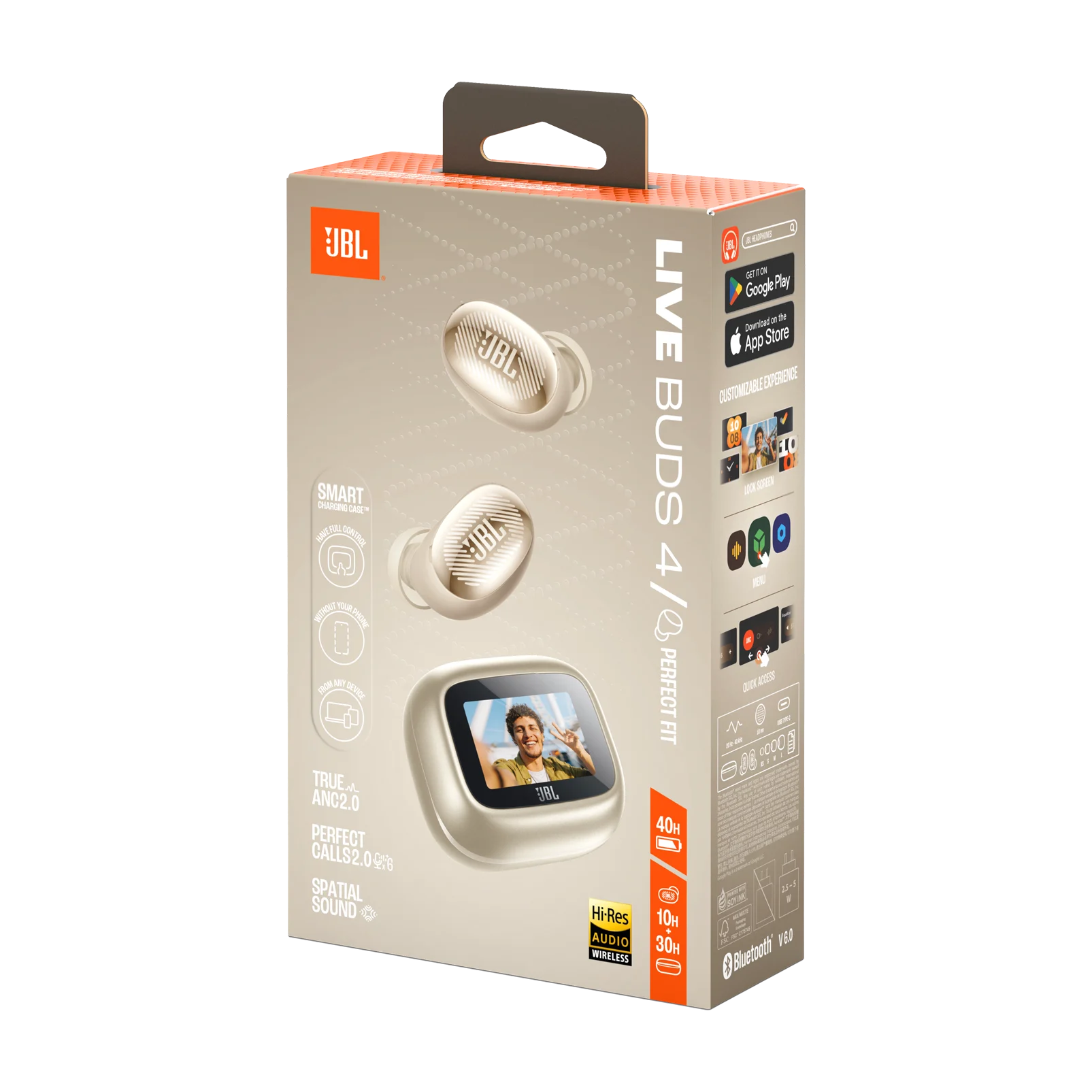 Навушники JBL Live Buds 4 - Sand (JBLLIVEBUDS4CPG)