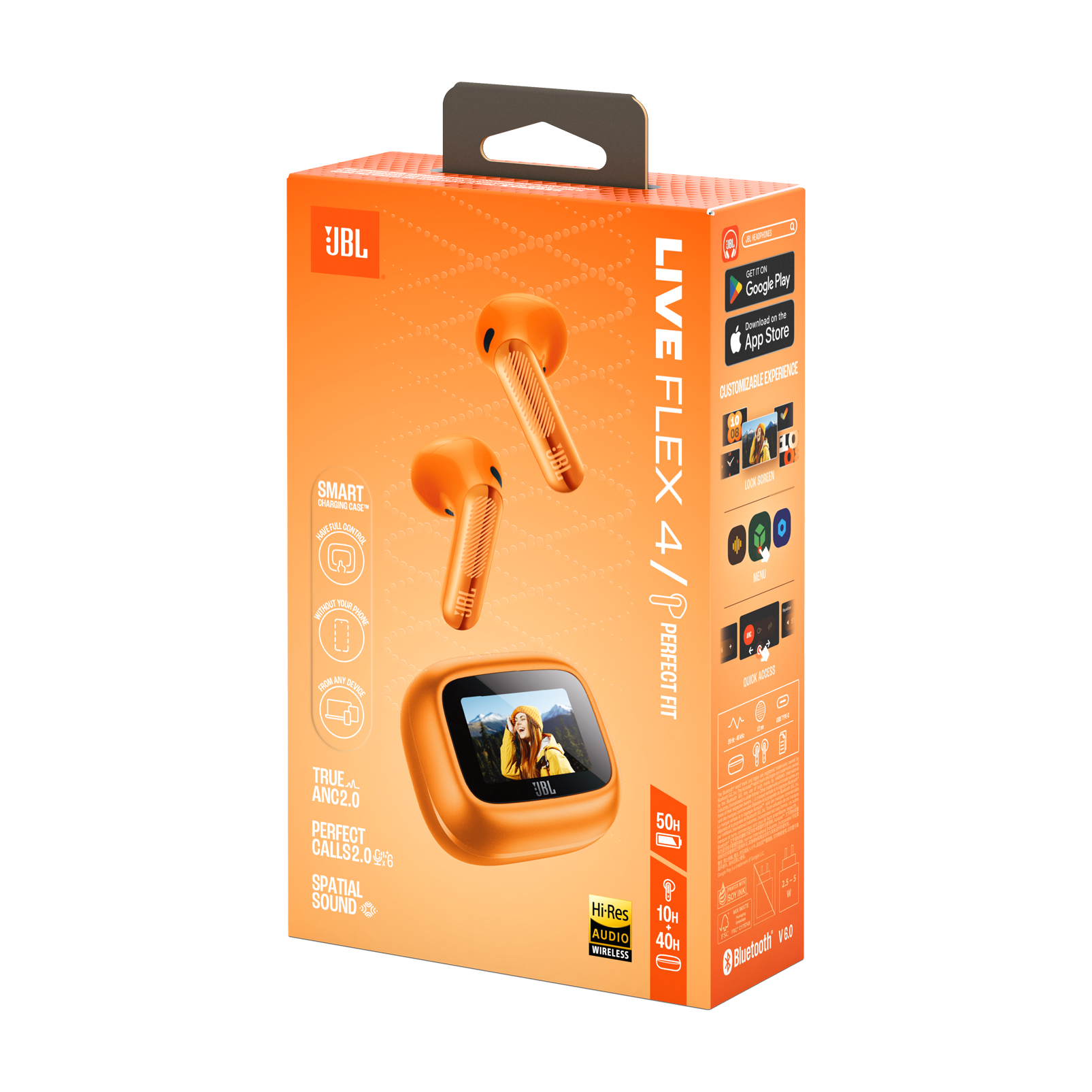 Навушники JBL Live Flex 4 - Orange (JBLLIVEFLEX4ORG)