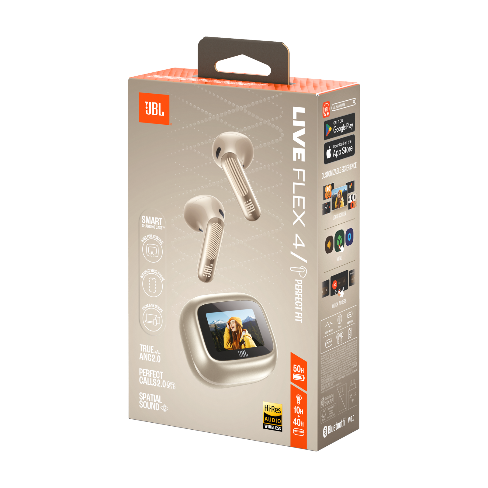 Навушники JBL Live Flex 4 - Sand (JBLLIVEFLEX4CPG)