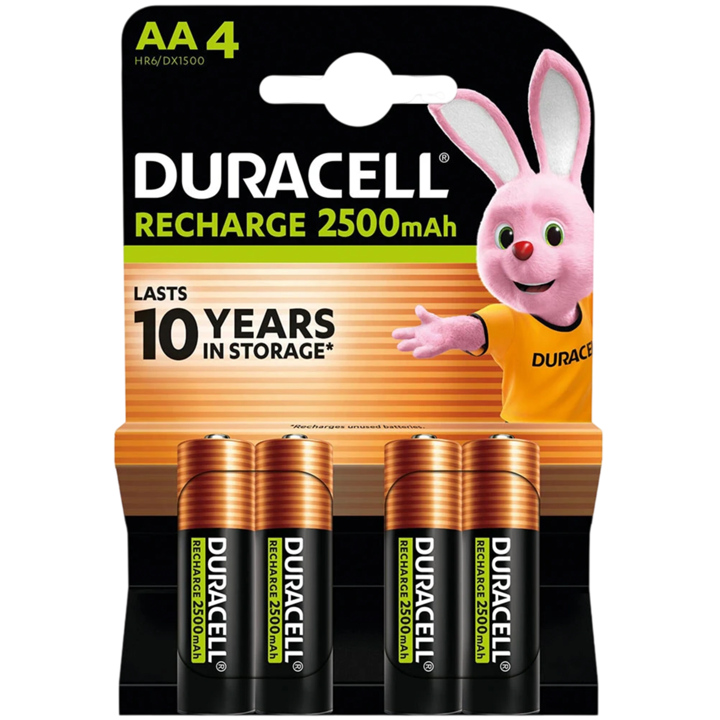 Перезаряджаємі акумулятори Duracell Recharge AA HR6 2500mAh 4 шт (5018825, 5017764, 5016999, 5007308)