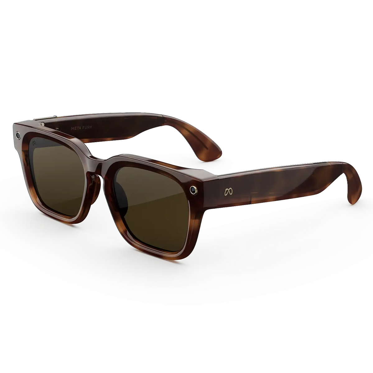 Смарт-очки Meta Fury Standard Mahogany Frame / Green Lenses