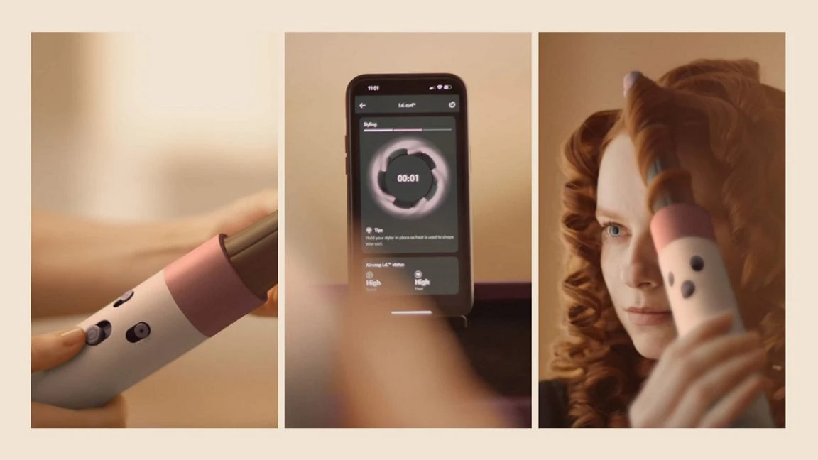 Стайлер для вьющихся волос Dyson Airwrap i.d. Multi-Styler and Dryer Curly+Coily - Ceramic Apricot/Topaz EU (259213-01)