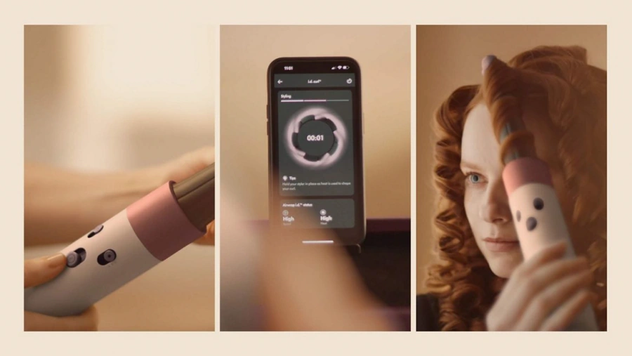 Стайлер для вьющихся волос Dyson Airwrap i.d. Multi-Styler and Dryer Curly+Coily - Ceramic Apricot/Topaz EU (259213-01)