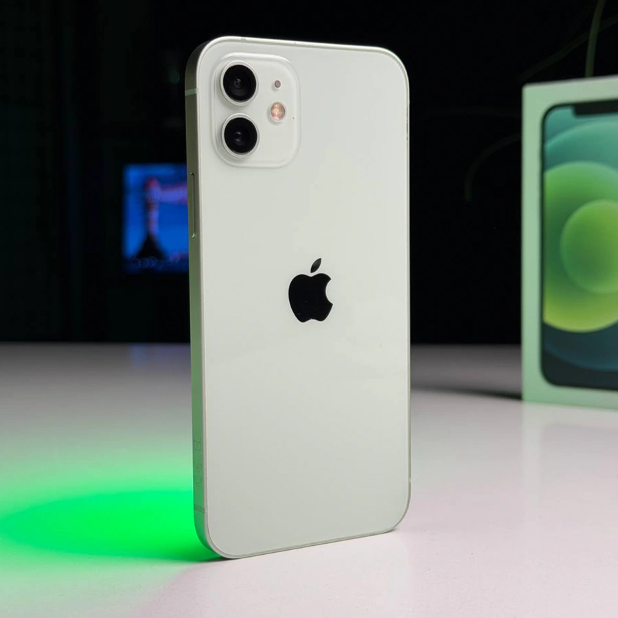 ВЖИВАНИЙ Б/У Apple iPhone 12 128GB Green (MGHG3, MGJF3) - Состояние: удовлетворительный | Аккумулятор: 100% | Комплектация: полный | Гарантия: 3 мес.
