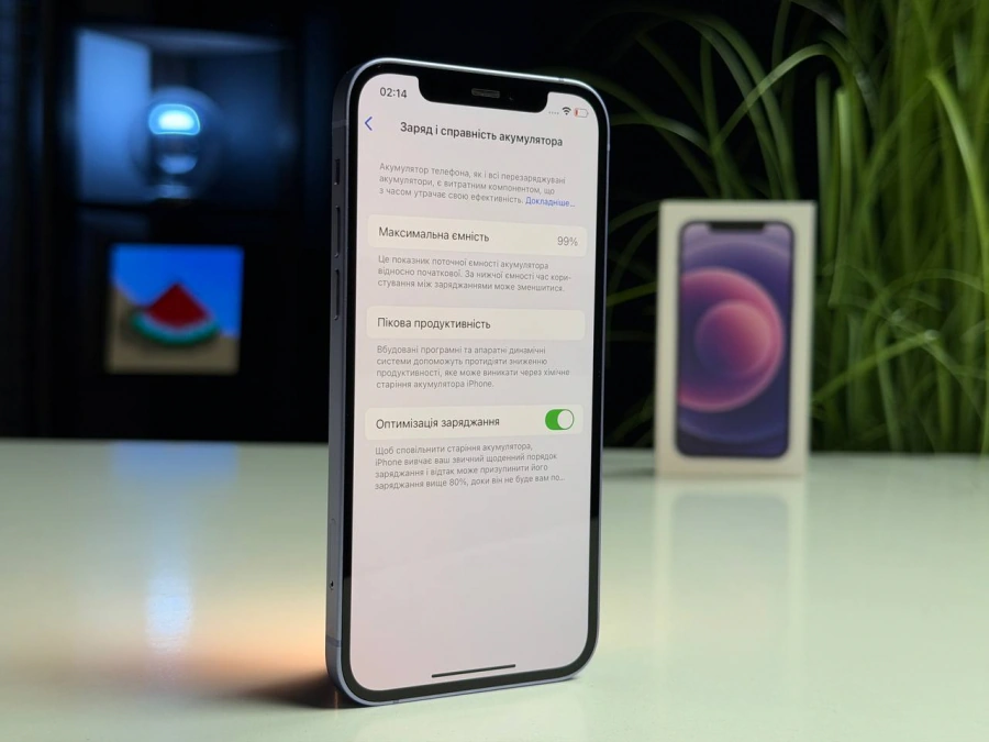 ВЖИВАНИЙ Б/У Apple iPhone 12 256GB Purple (MJNQ3) - Состояние: хороший | Аккумулятор: 99% | Комплектация: полный | Гарантия: 3 мес.