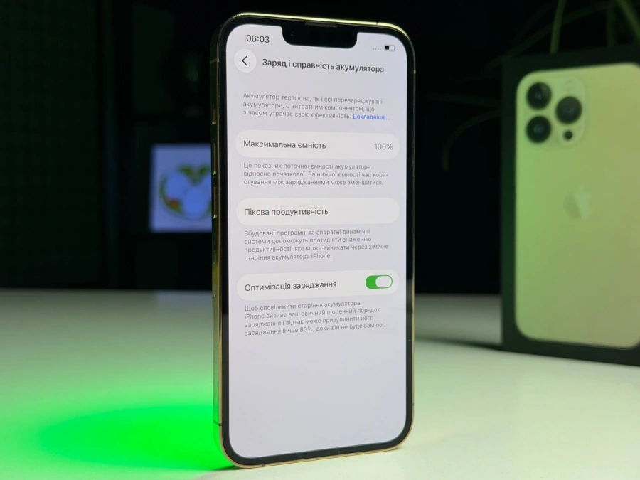 ВЖИВАНИЙ Б/У Apple iPhone 13 Pro 256GB Gold (MLTY3, MLVK3) - Состояние: хороший | Аккумулятор: 100% | Комплектация: полный | Гарантия: 3 мес.